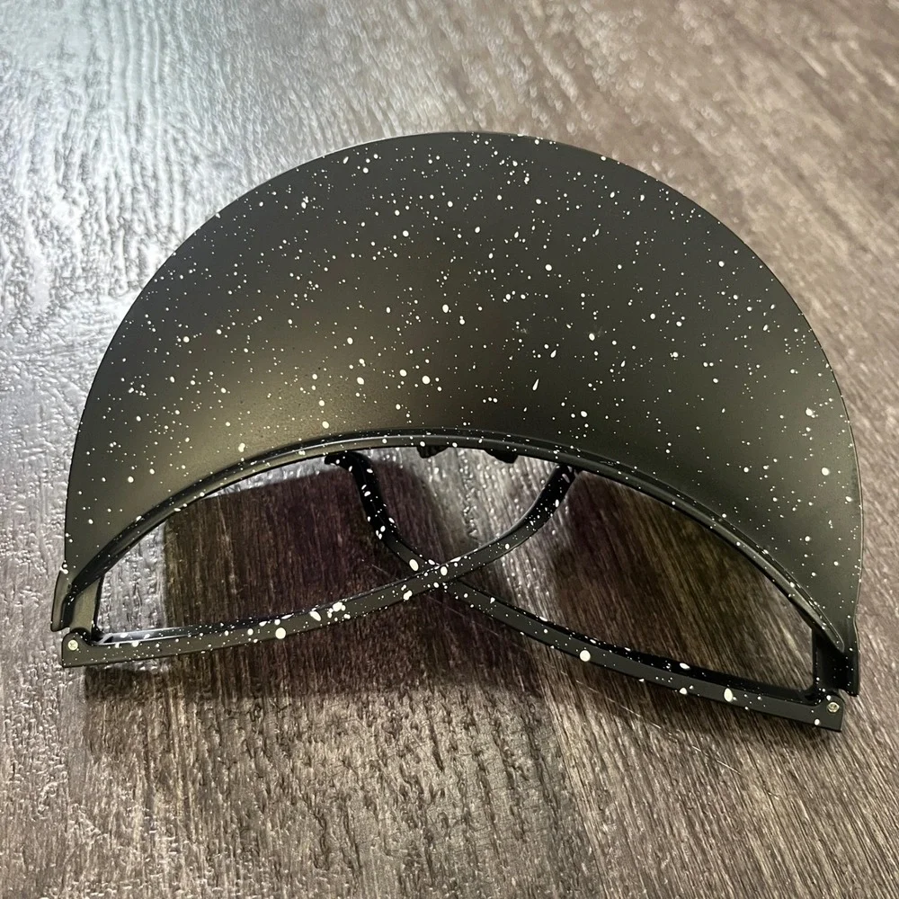 Tipsy Elves Major Lazer Visor Ski Sunglasses Black Green Mirror Snowboarding